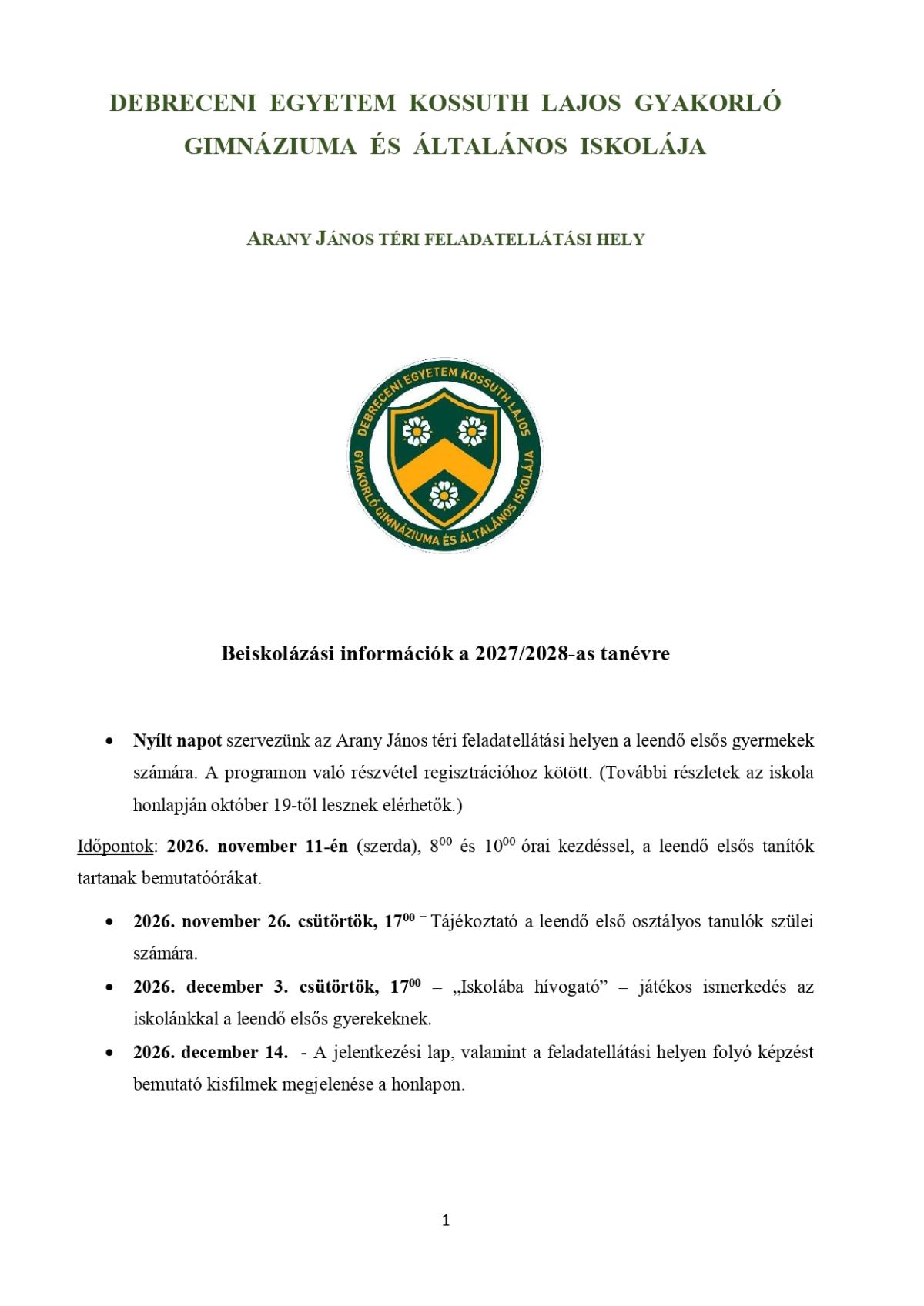 beiskolázási tájékoztató 1